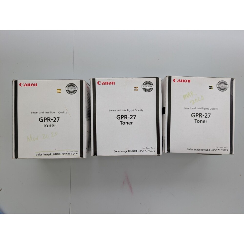 Lot of 3 Genuine Canon GPR-27 Black Toner 9645A008AA LBP5970 LBP5975